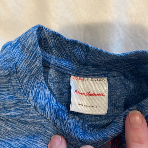 4th of July Hanna Andersson stars and fireworks tshirt, 18-24 months - Picture 3 of 5